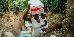 A Haitian mother and child supported by Meds & Food for Kids