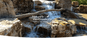 A landscaped waterfall by Nature’s Re-Creations