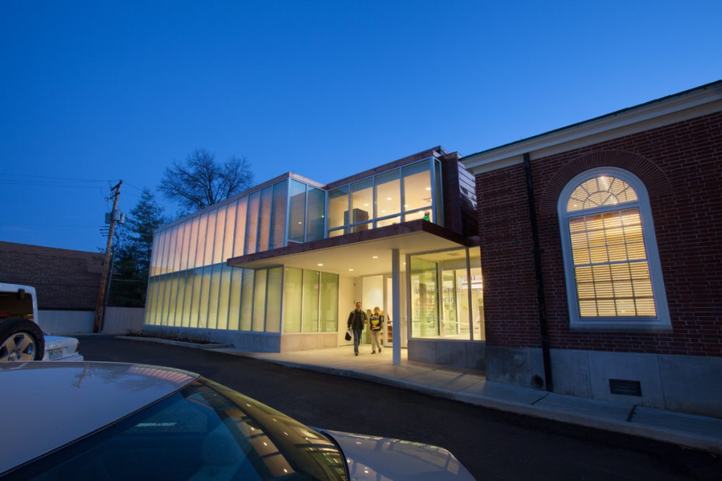 Exterior of the Webster Groves Public Library addition