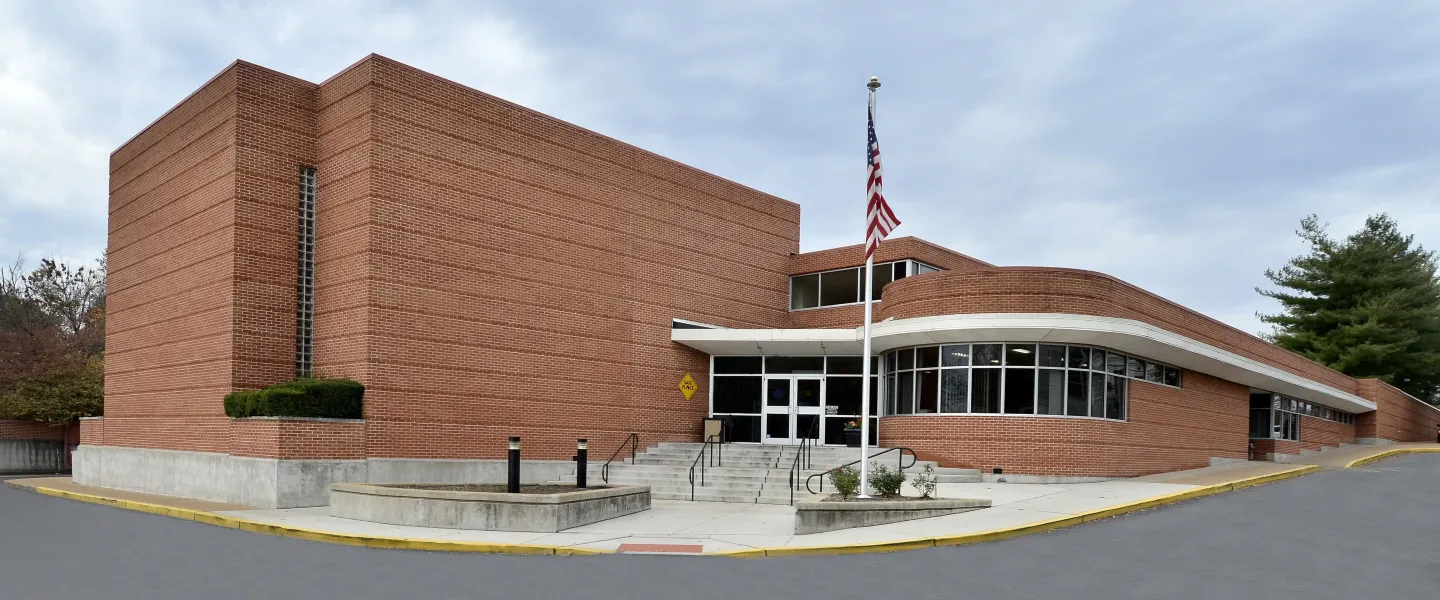 Exterior of the Mid-County Family YMCA in Brentwood, Missouri